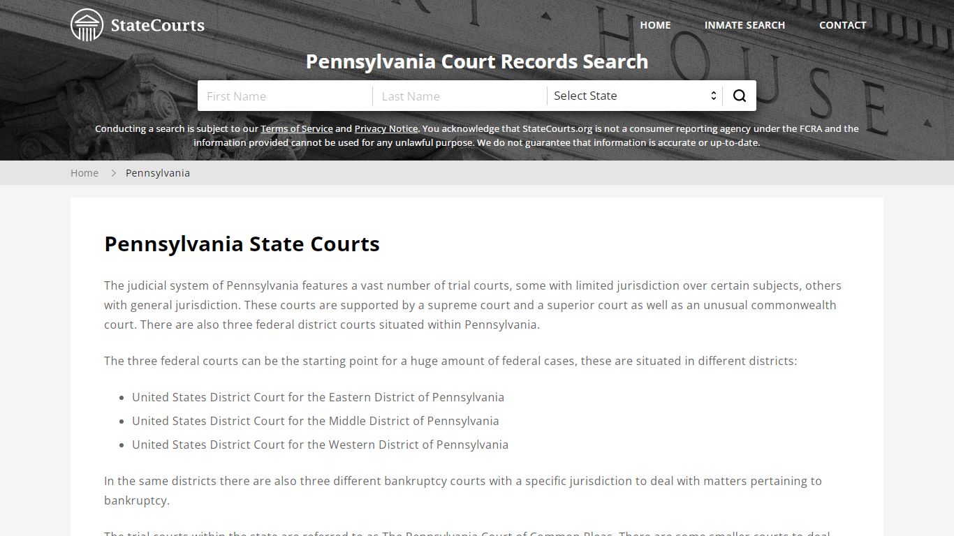 Pennsylvania Court Records - PA State Courts
